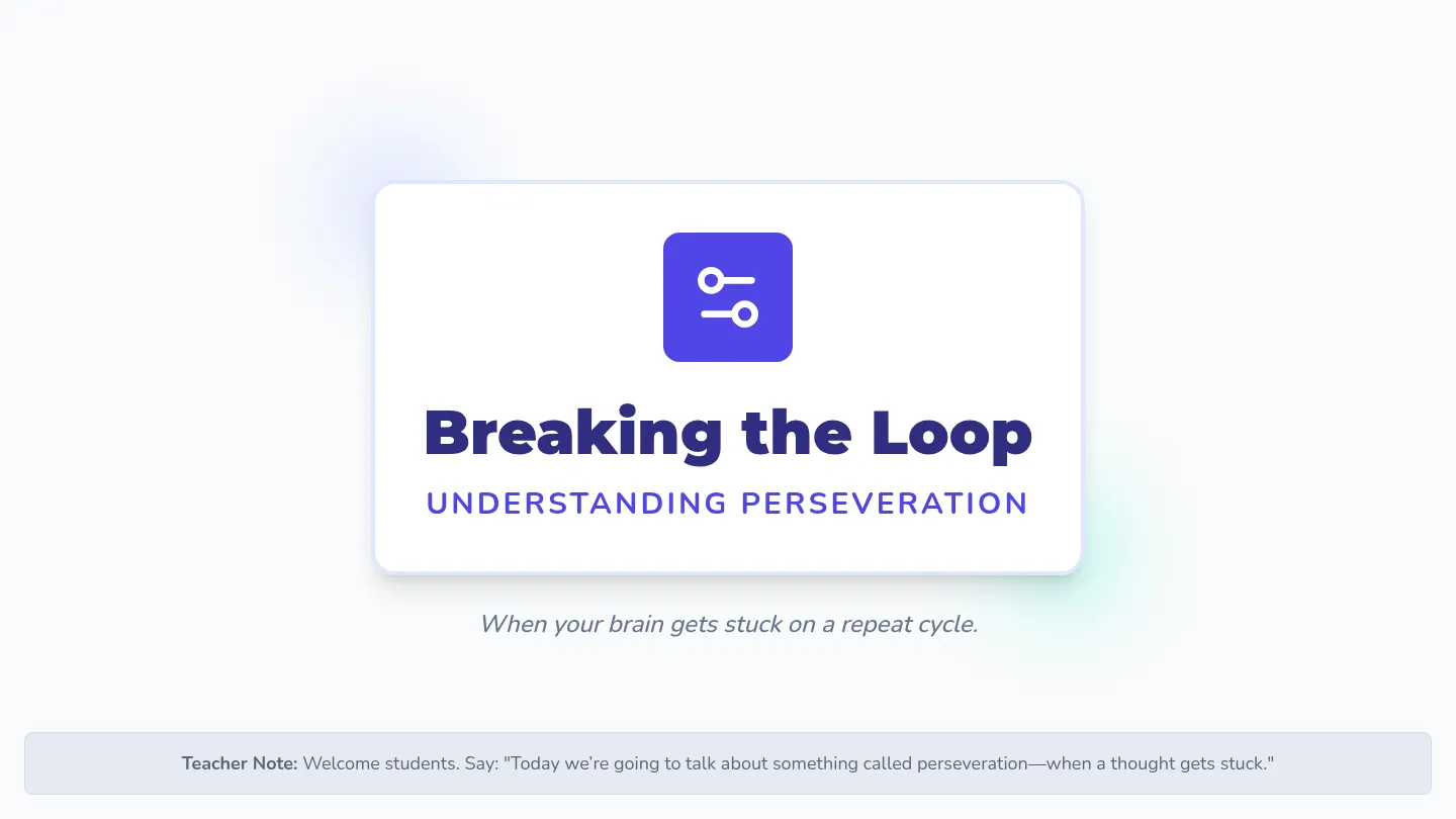 Understanding Perseveration Slides