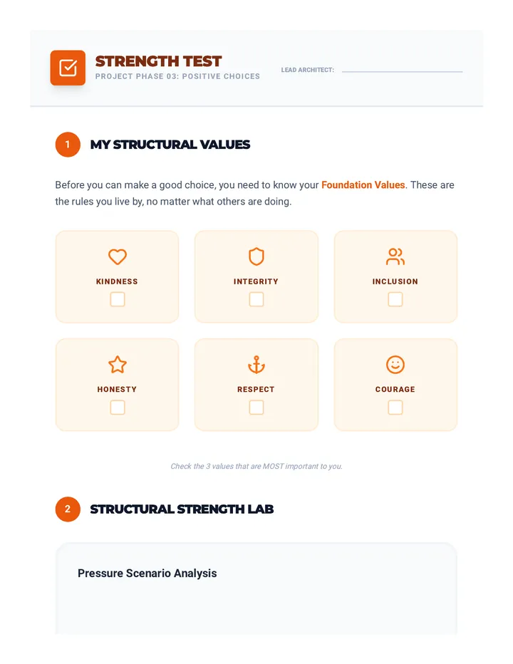 The Choice Blueprint Worksheet