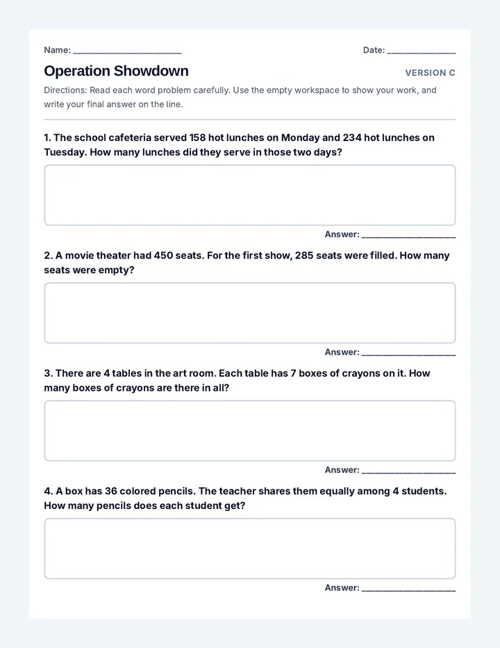 Operation Showdown Version C page 1