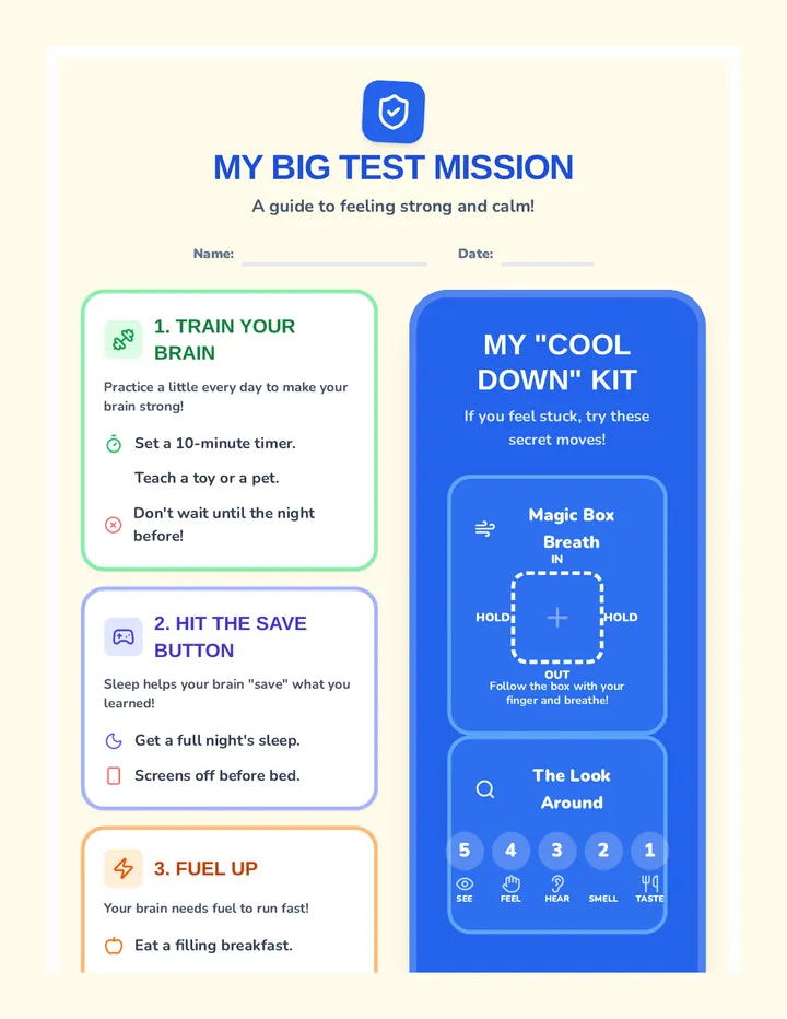 Junior Brain Power Checklist Handout