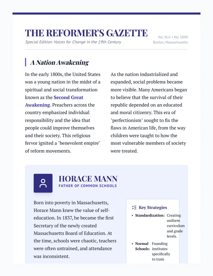 Reform Rebels Handout