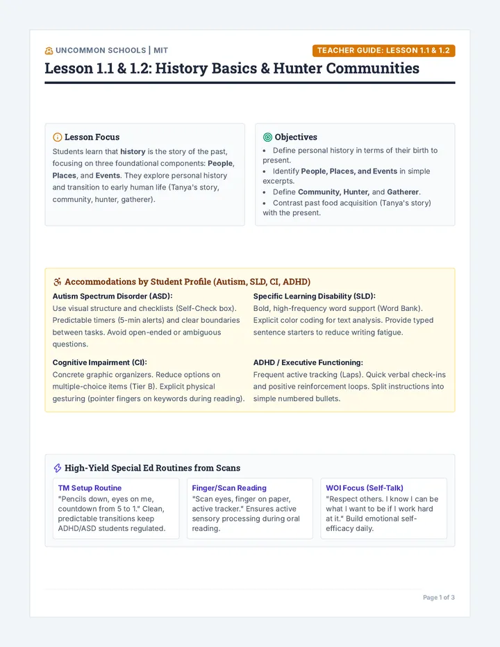 History Basics Teacher Guide