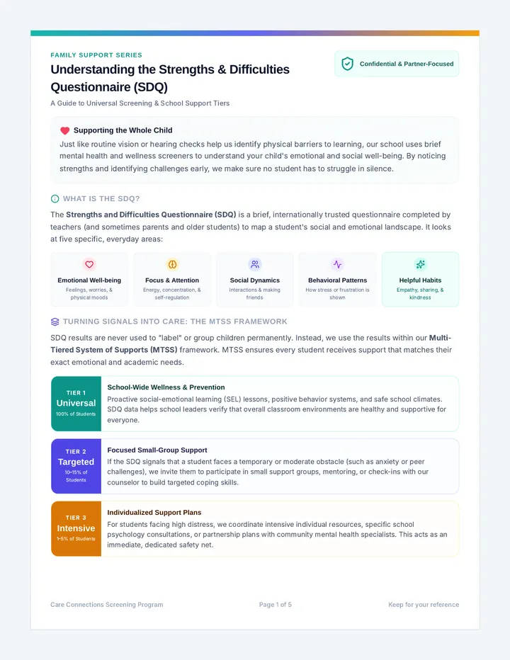 Support Signals Fact Sheet