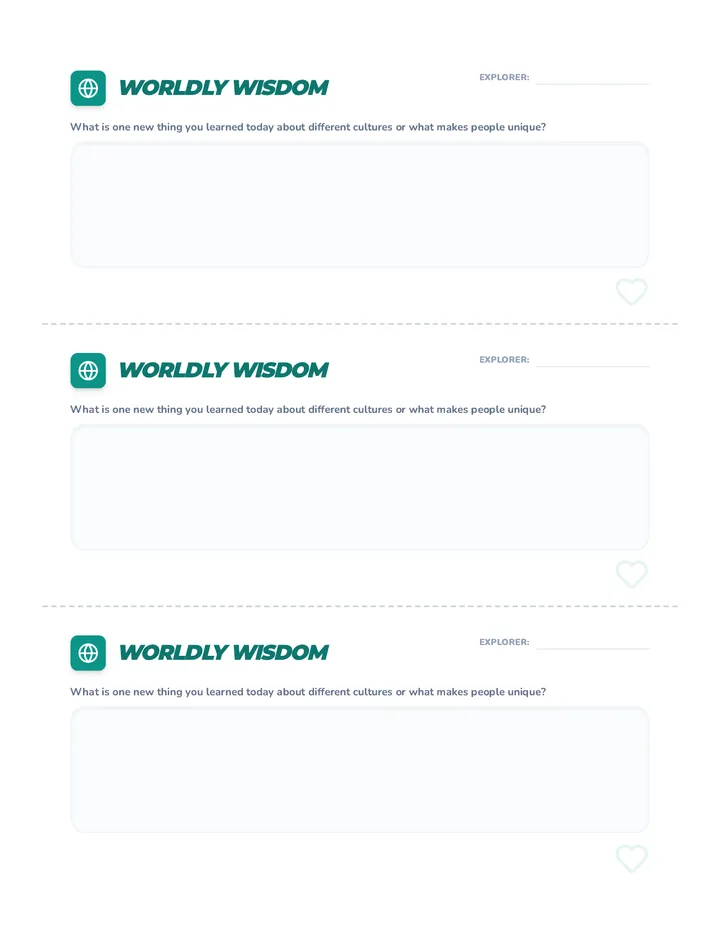 Worldly Wisdom Exit Ticket