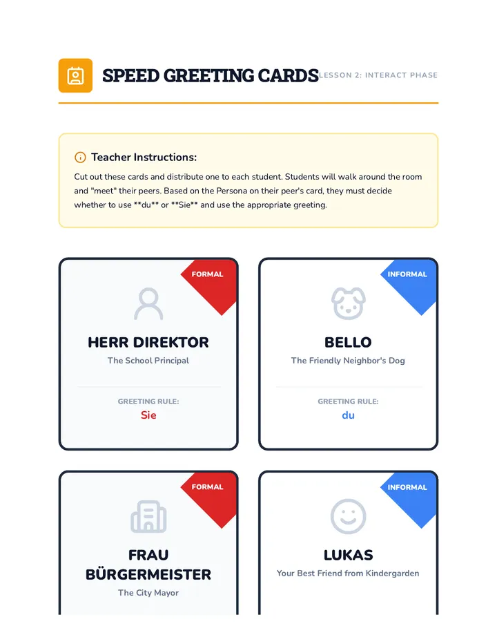 Hallo Harmonie Role-Play Cards