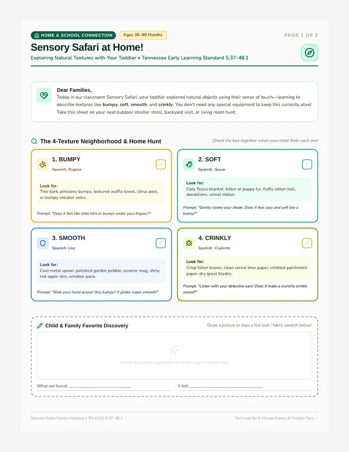 Family Safari Handout