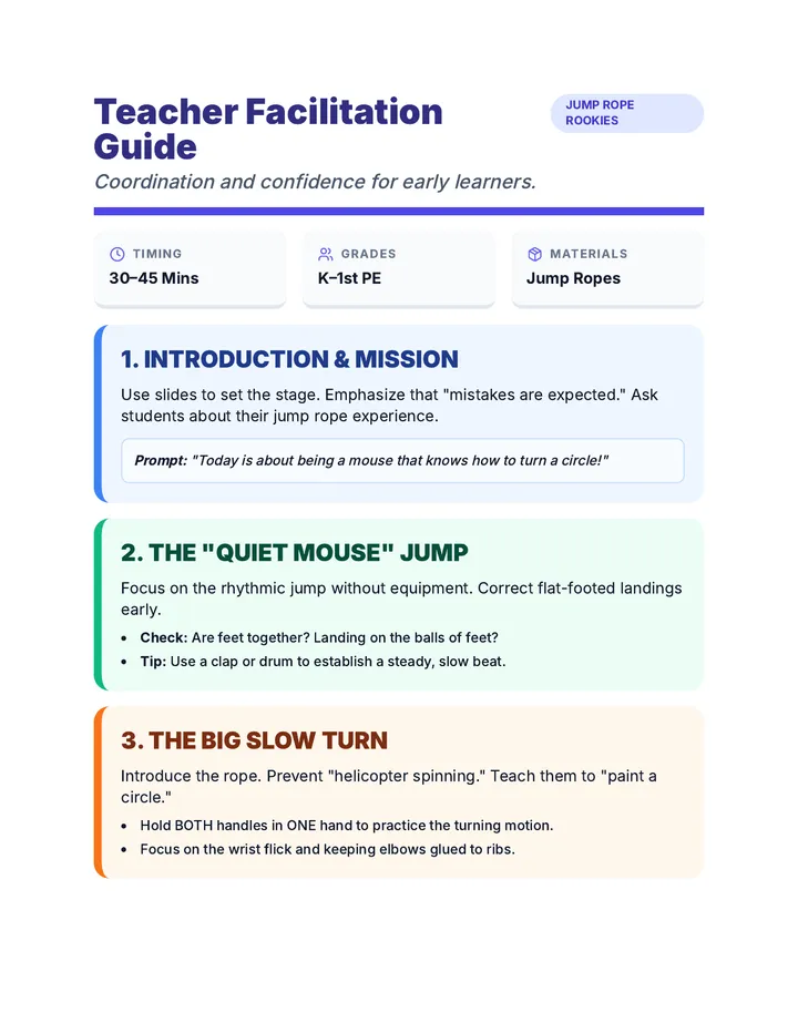 Jump Rope Teacher Guide