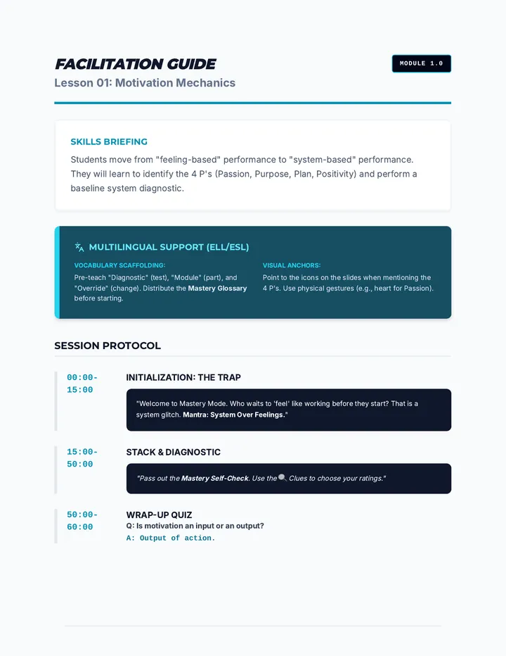 Mastery Facilitation Guide 1.0