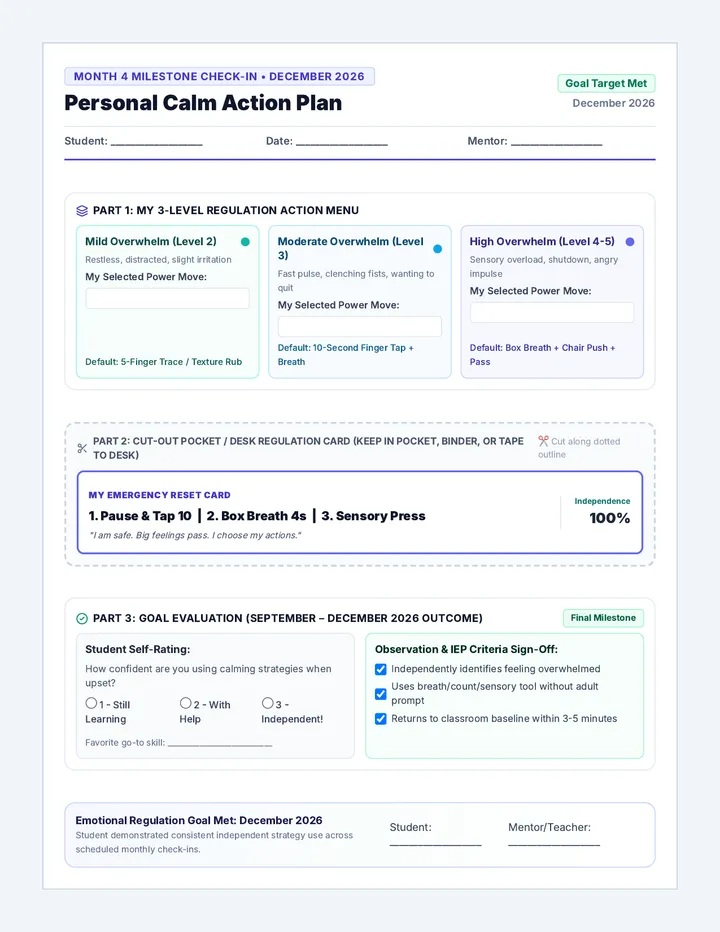 Calm Action Plan