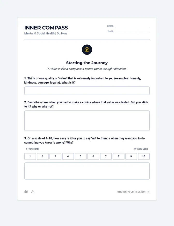 Inner Compass Do Now Handout