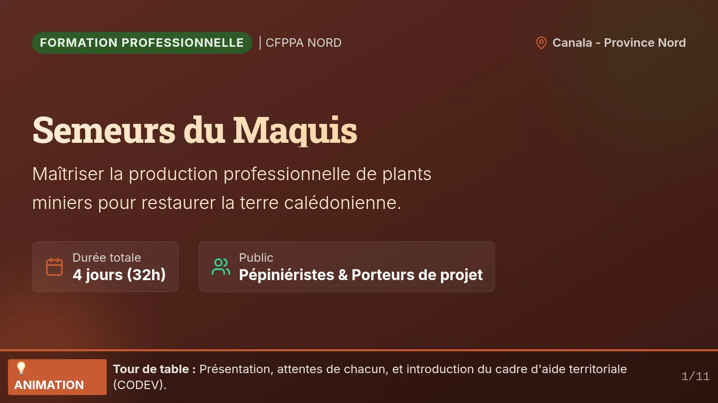 Semeurs du Maquis Slides