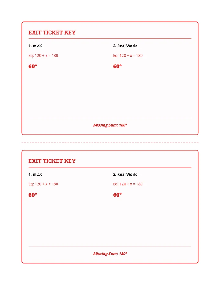 Triangle Sum Exit Key