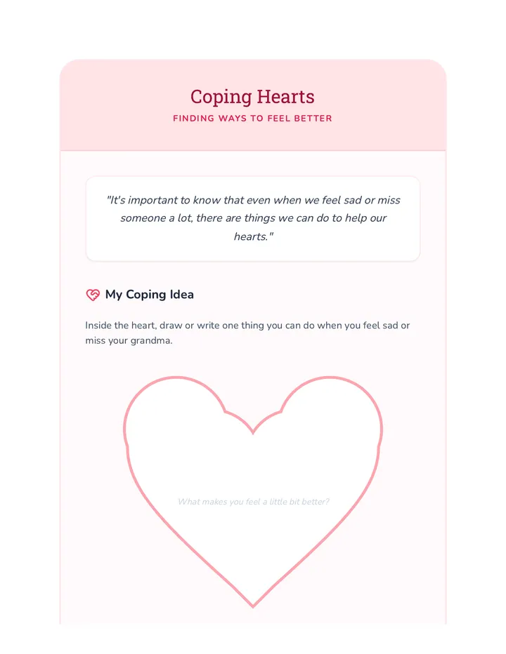 Coping Hearts Cool Down