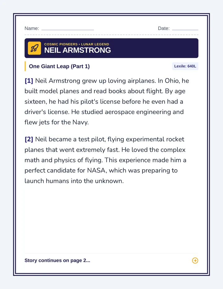 Armstrong Achievement Worksheet