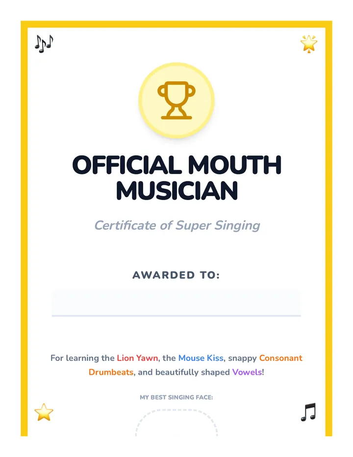 Super Singer Certificate