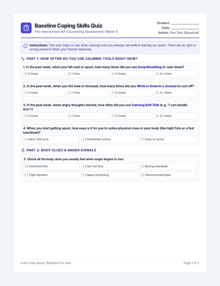 Baseline Coping Quiz
