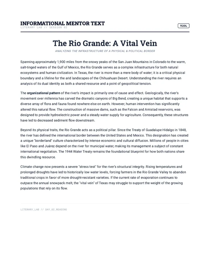 Informational Mentor Text