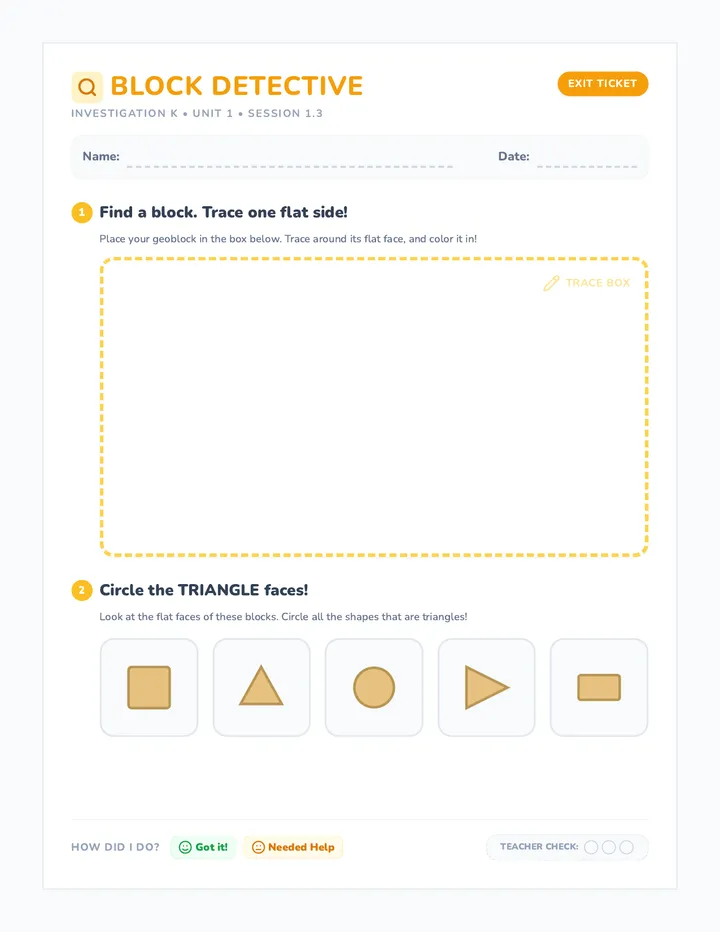 Block Detective Exit Ticket