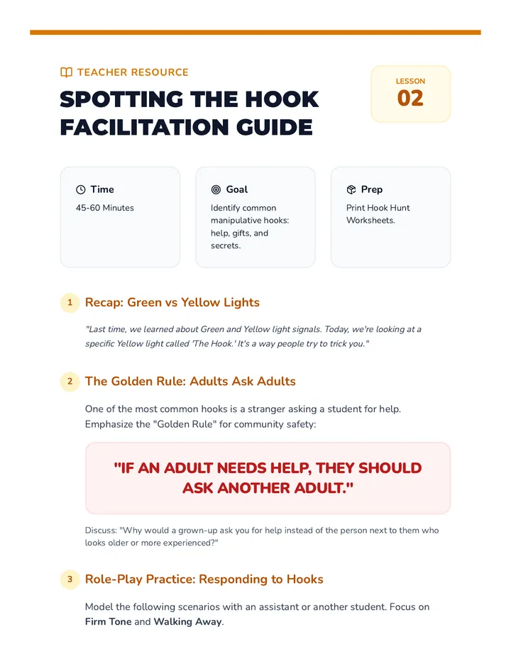 Spotting the Hook Teacher Guide