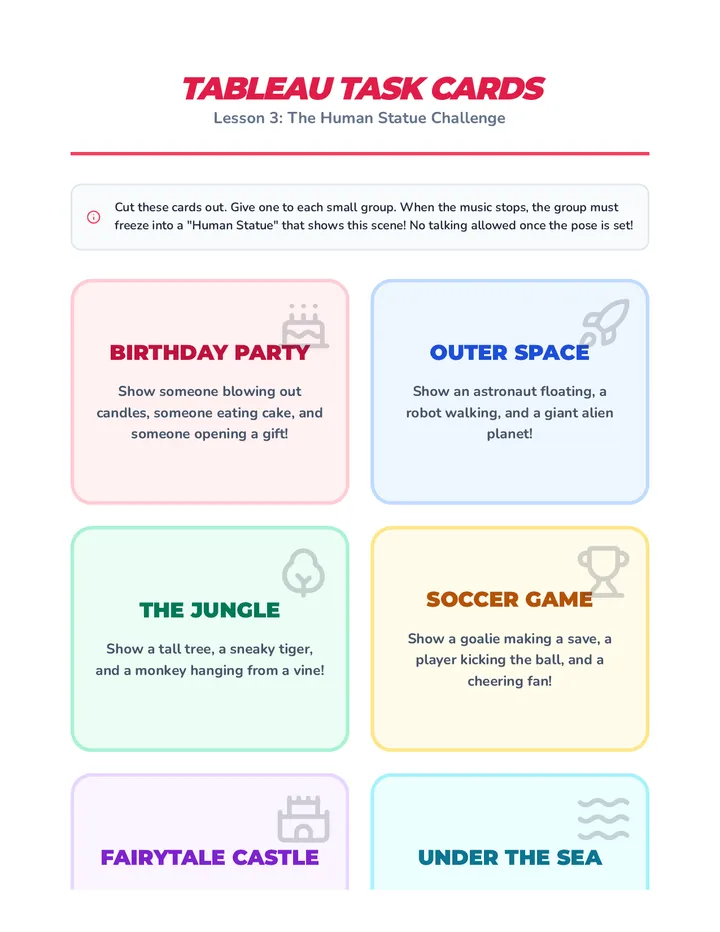 Tableau Task Cards