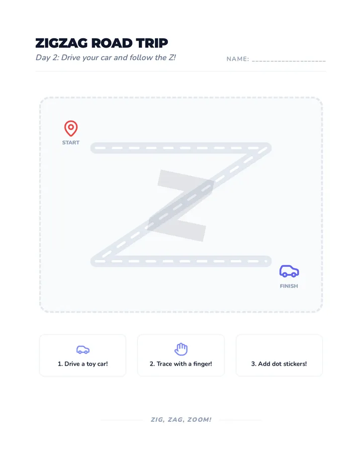 Zigzag Road Map