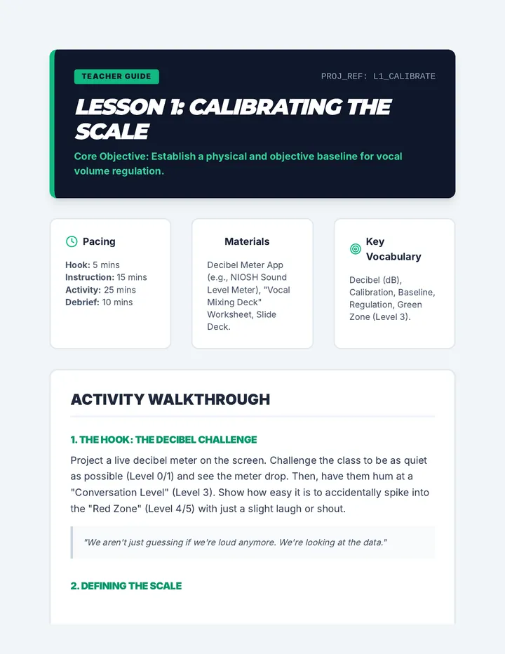 Volume Calibration Teacher Guide
