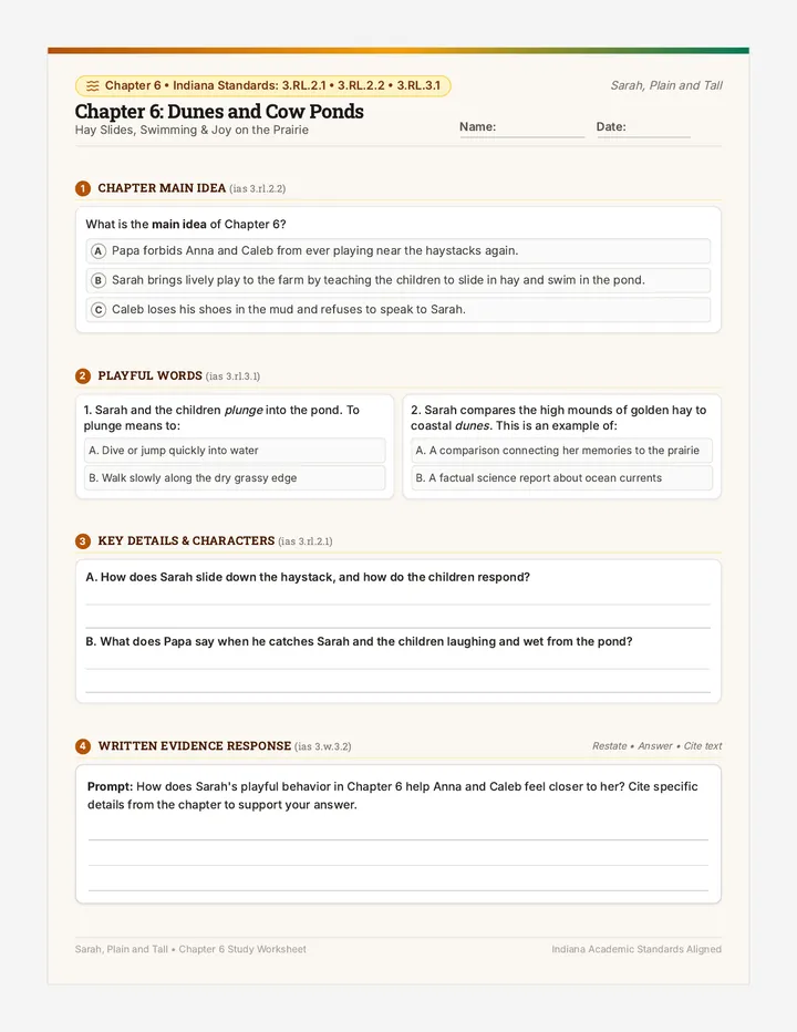 Chapter Six Worksheet