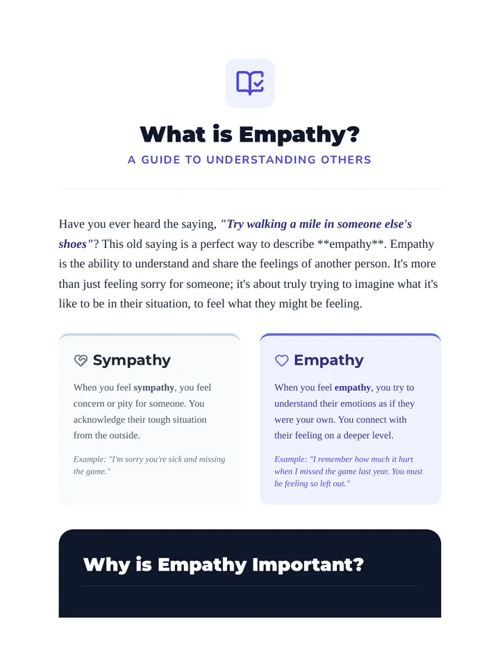 Empathy Reading Text