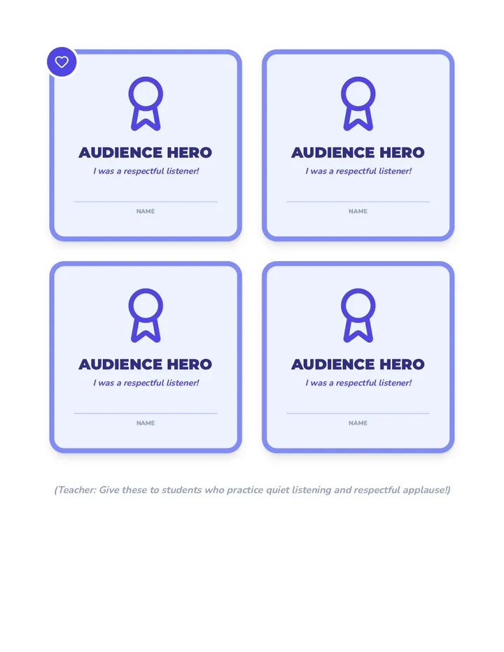 Audience Hero Certificate