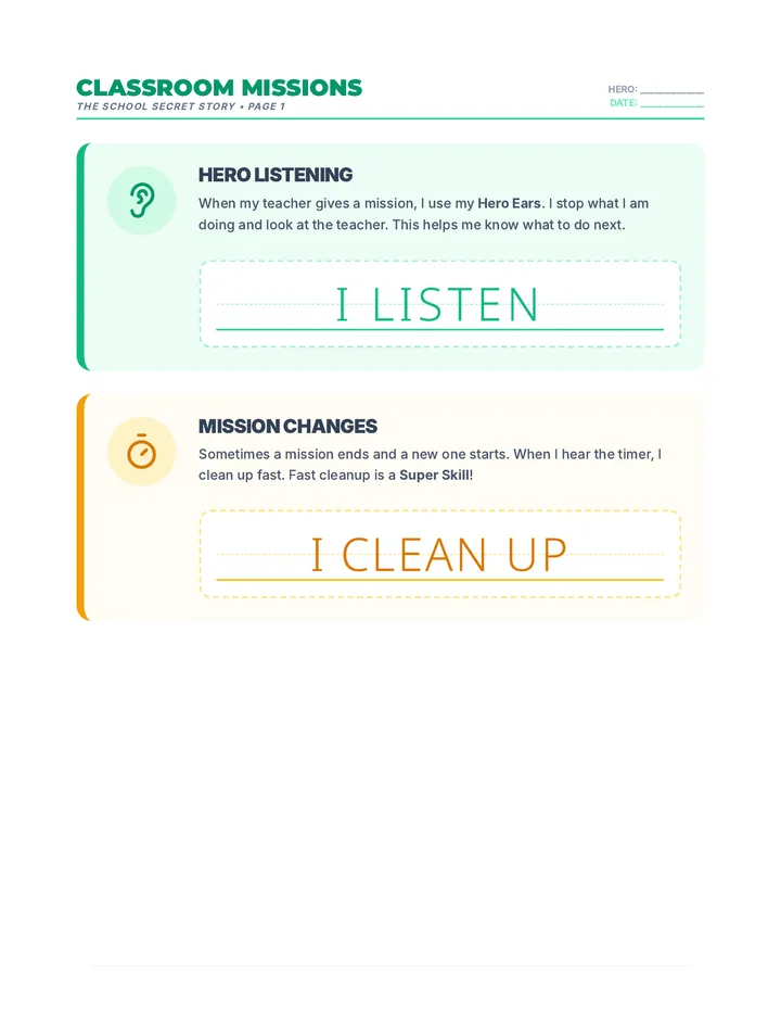 Classroom Mission Story