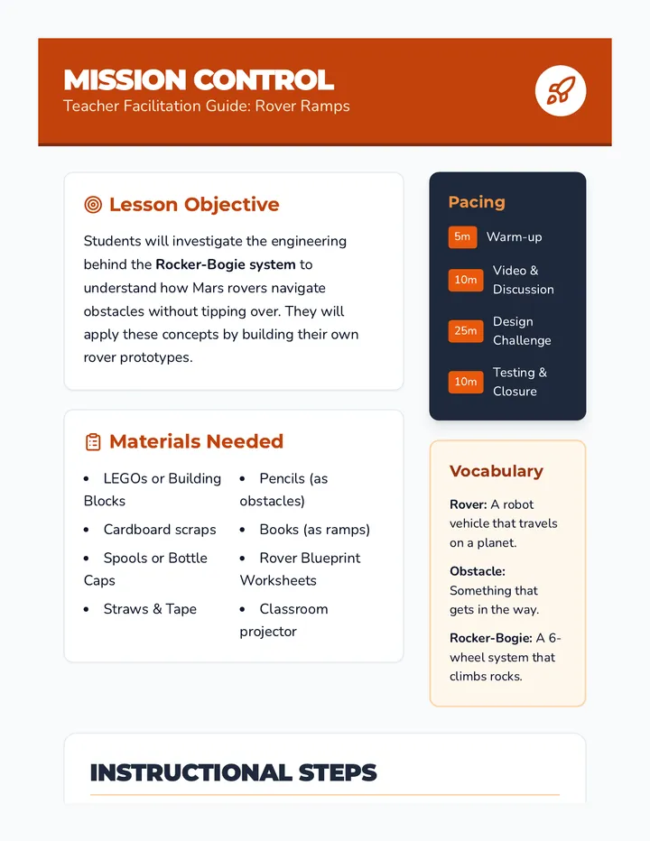 Mission Control Teacher Guide