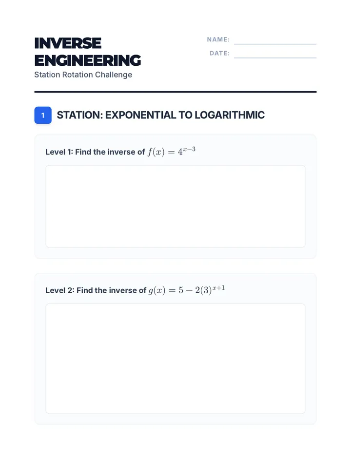 Inverse Engineering Worksheet