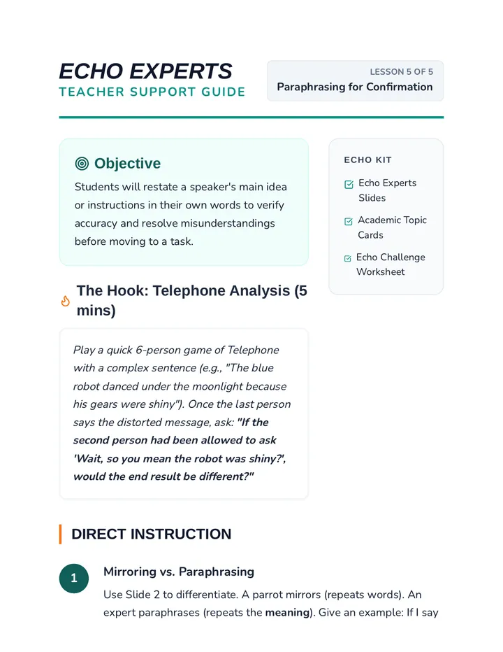 Echo Academy Listening Skills • Sequence • Lenny.com