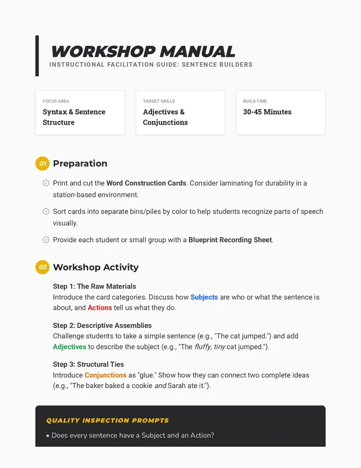 Workshop Manual Teacher Guide