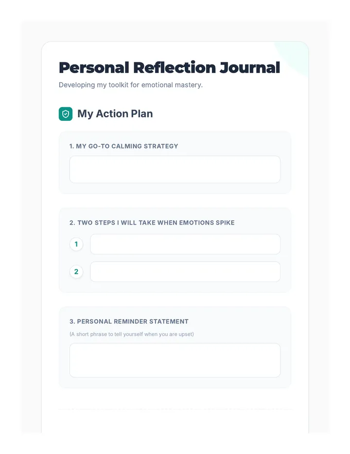 Reflection Journal Template