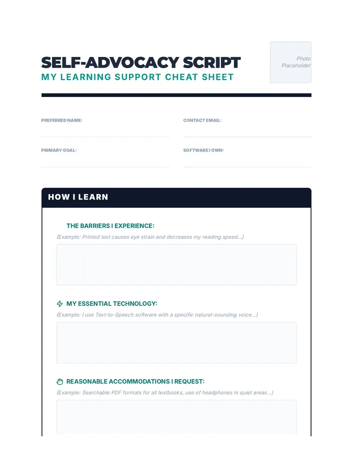 Future-Ready Self-Advocacy Template