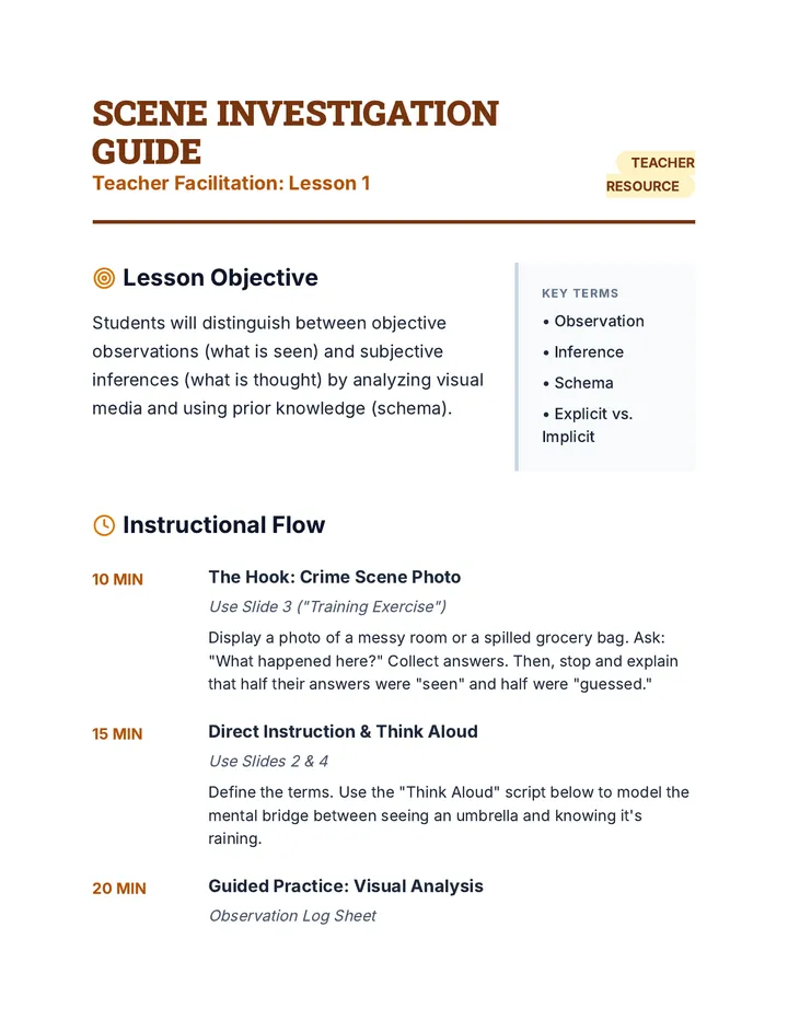 Scene Investigation Guide