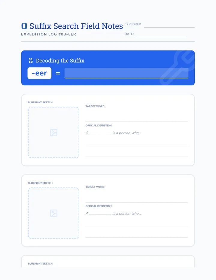 Suffix Search Field Notes