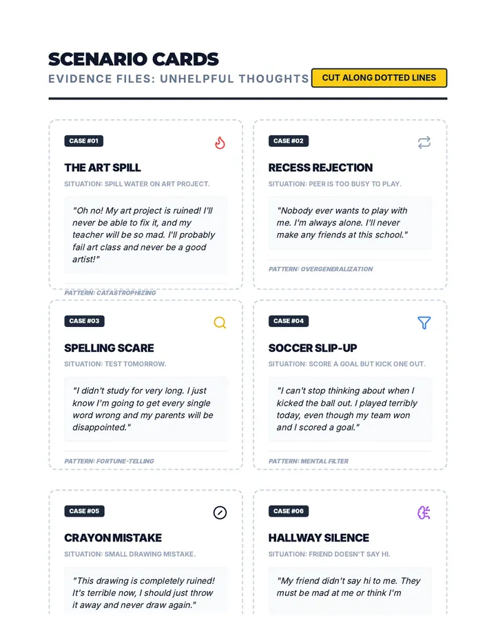 Thought Detectives Scenario Cards