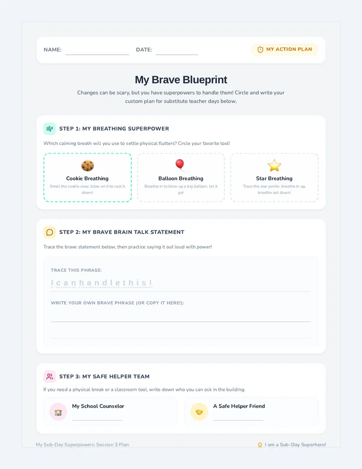 My Brave Blueprint Worksheet