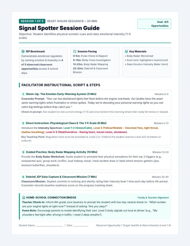 Signal Spotter Session Guide