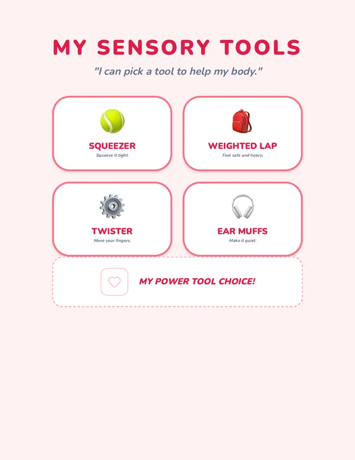Sensory Tool Choice Visual
