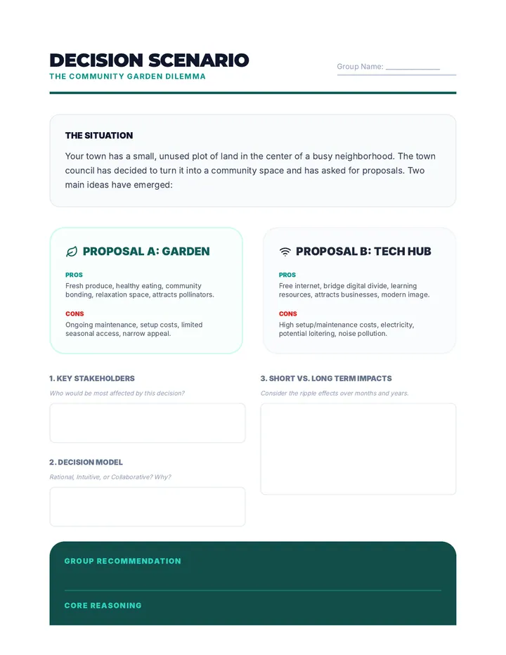 Decision Scenario Handout