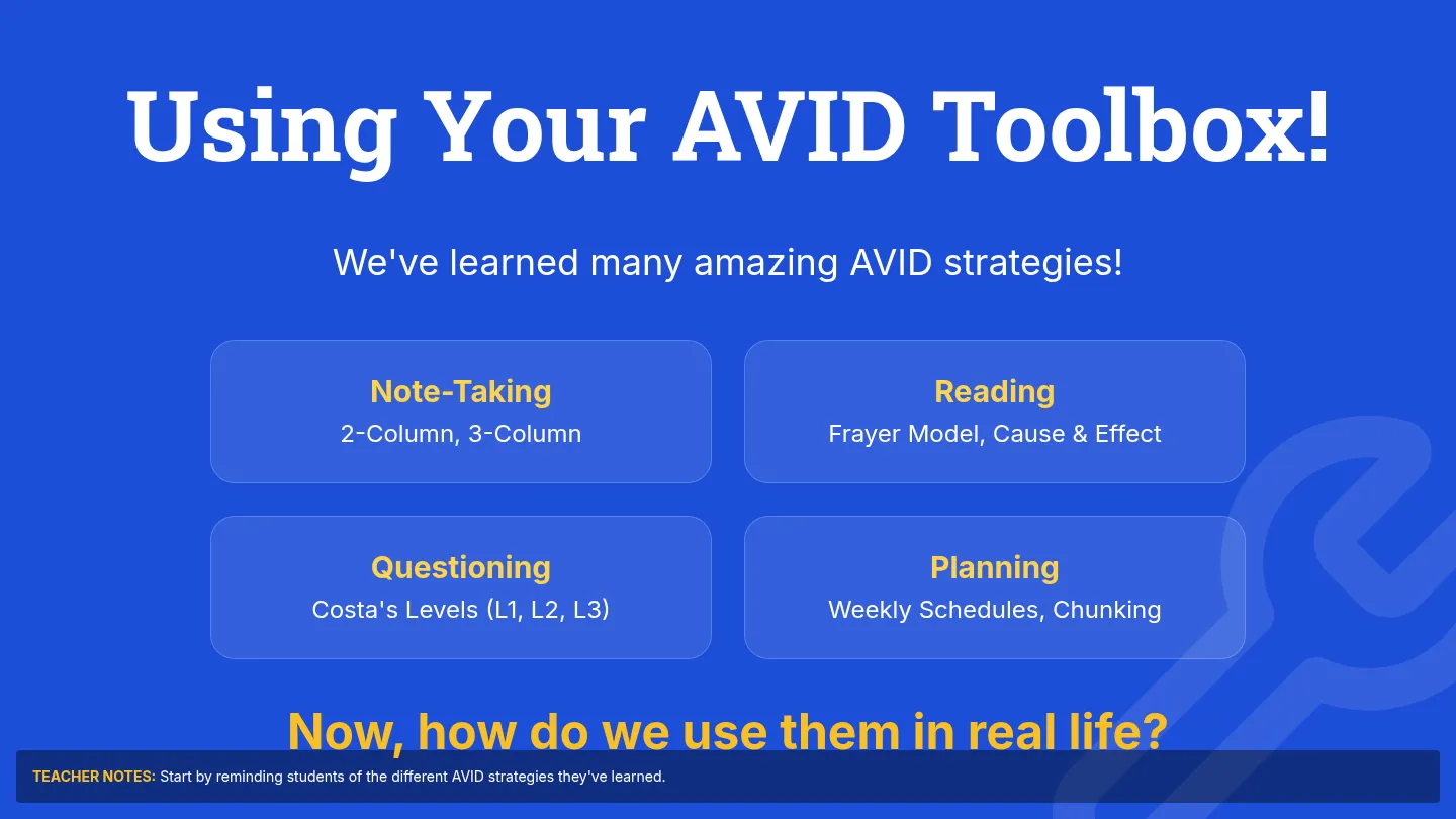 Application and Reflection Slides