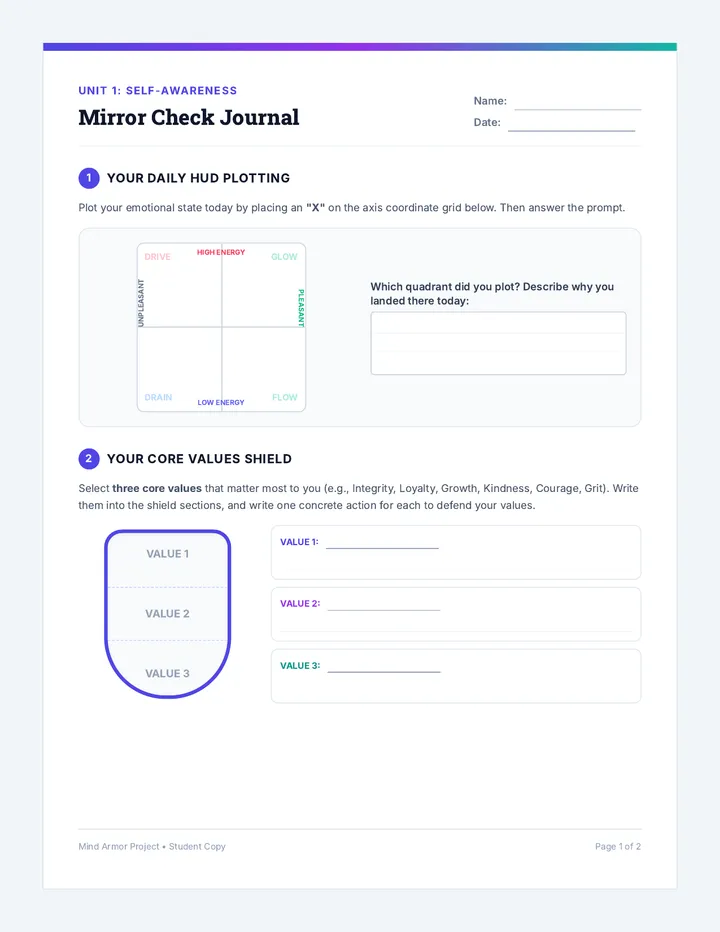 Mirror Check Journal