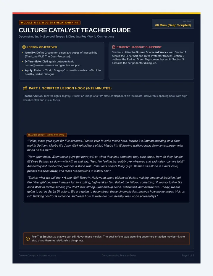 Screen Teacher Guide