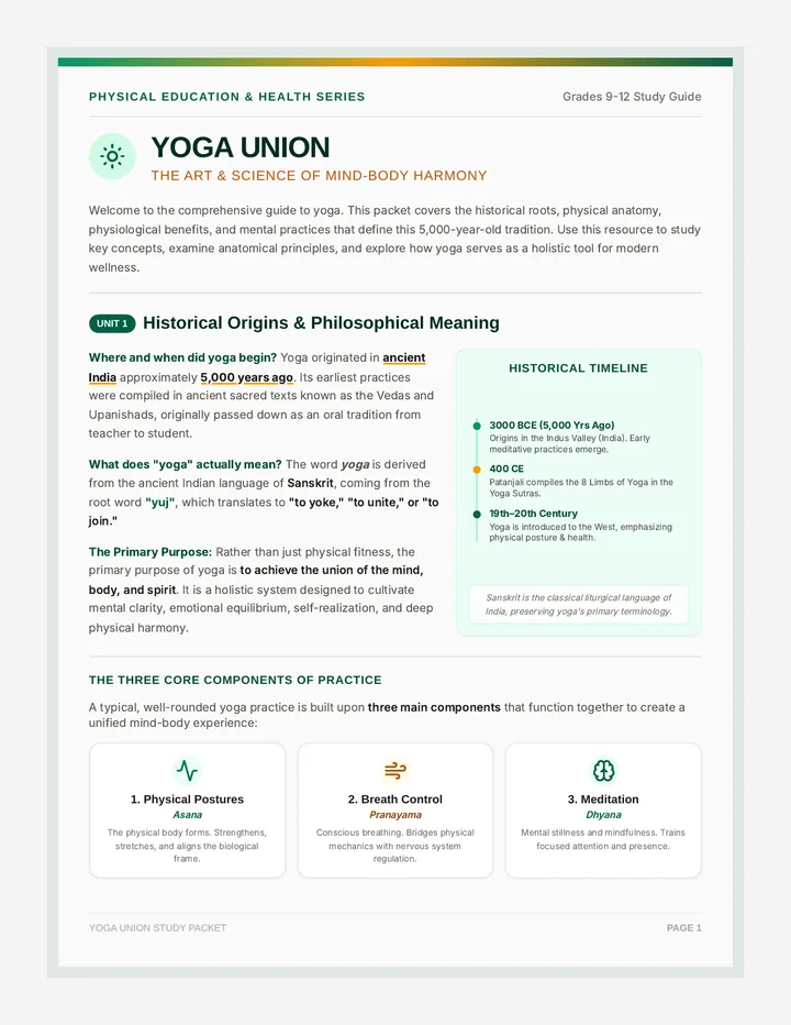 Yoga Union Study Booklet