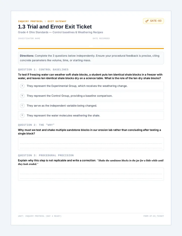 Trial and Error Exit Ticket