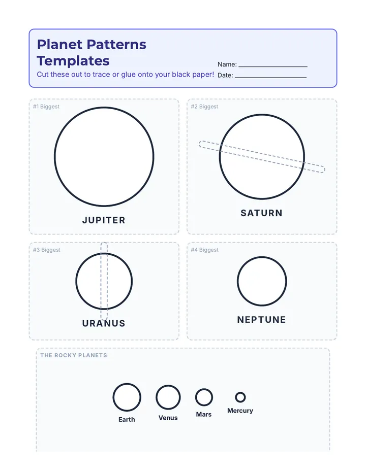 Planet Patterns Templates