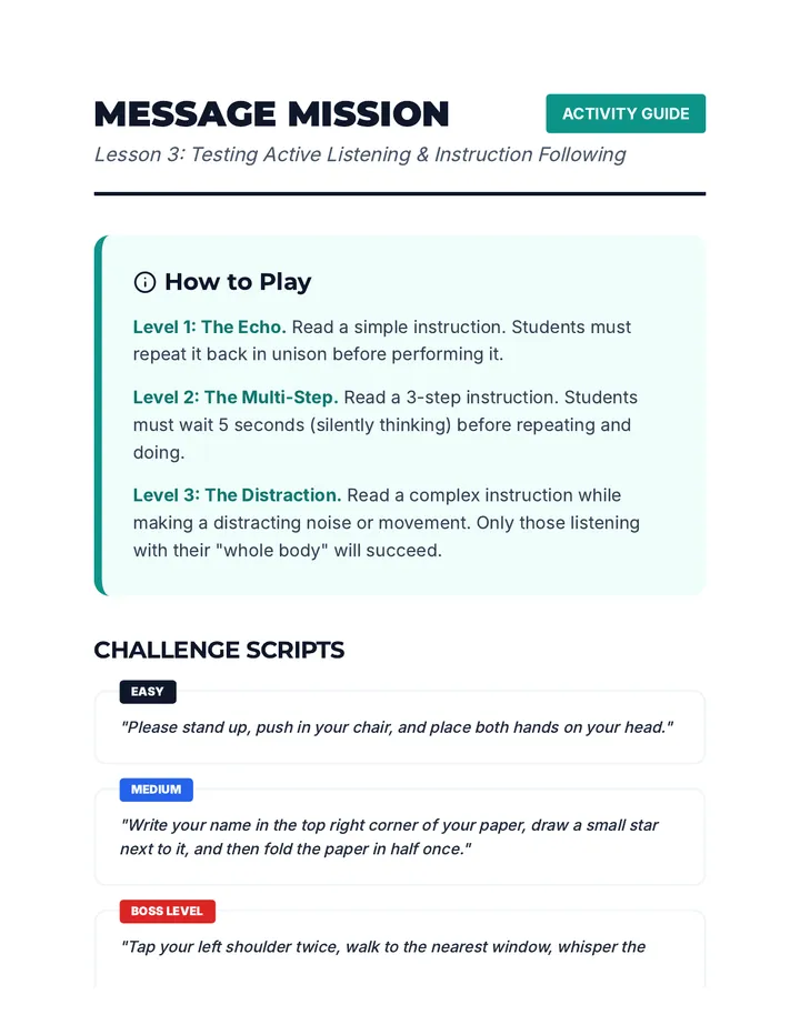 Message Mission Guide